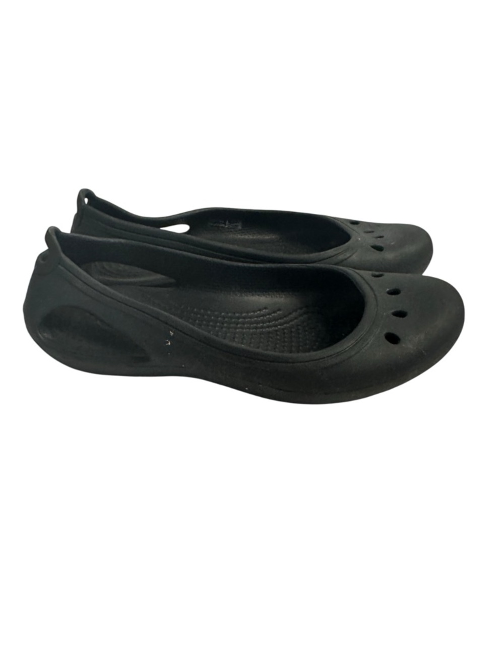 Crocs Kadee Black Croslite Slip On Flats Lightweight Comfort Women's Size 6
